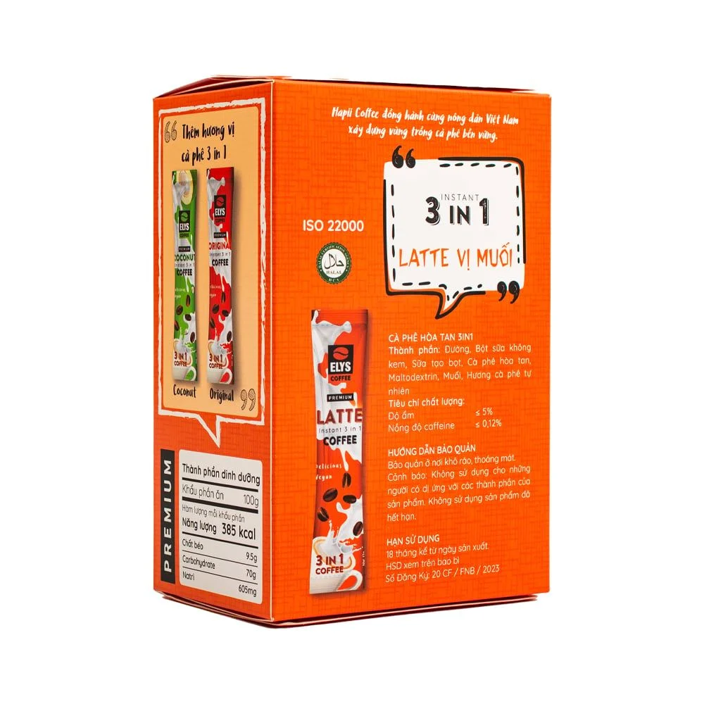 Cà Phê Muối Latte 3in1 Elys Coffee - Hình ảnh 3